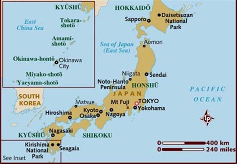 Kiūšiū salos žemėlapis ir tradicinės japoniškos viryklės