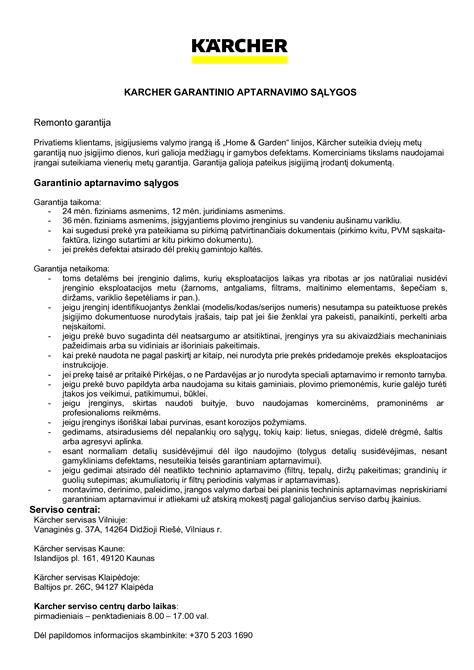Laikrodžio garantinio aptarnavimo sąlygos