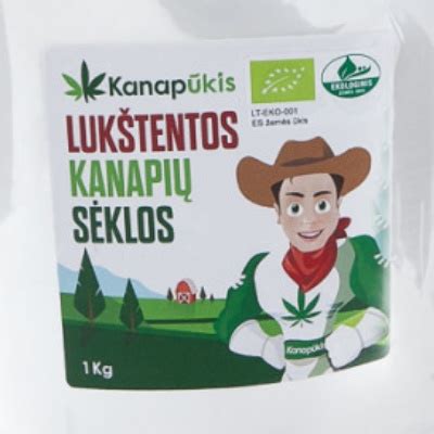 Sandariai uždarytos kanapių sėklų pakuotės šaldytuve