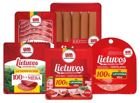 Utenos mėsos produktų asortimento nuotrauka