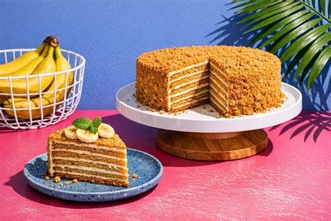 Tailandietiško torto su bananais iliustracija