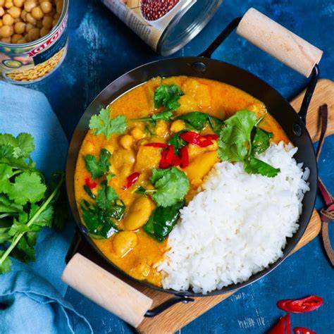 Tailandietiškas vegetariškas karis su „Globus“ avinžirniais