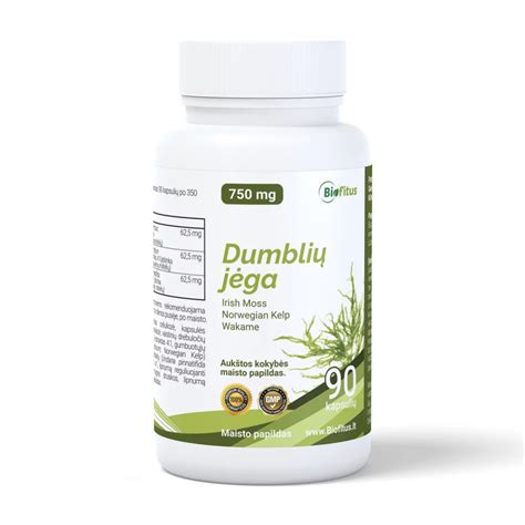 Įvairūs jūros dumblių produktai ir augaliniai maisto papildai