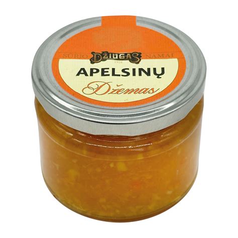 Apelsinų džemas arba pertepimas stiklainyje