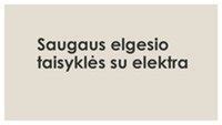 Vaikai mokosi saugaus elgesio su elektra