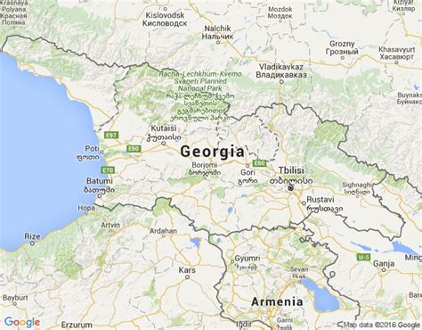 Gruzijos žemėlapis, rodantis Samegrelo regioną