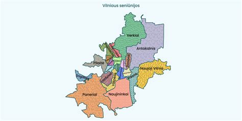 Vilniaus dienos pietų vietų žemėlapis su populiariausiomis kavinėmis ir restoranais