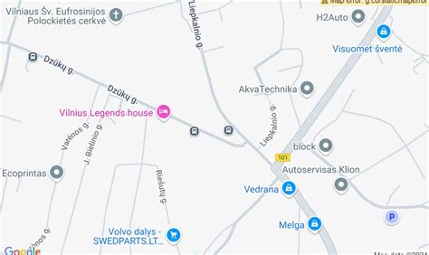 Liepkalnio žemėlapis su restoranų žymėmis