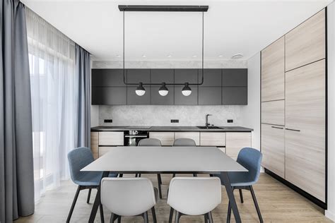 Minimalistinis skandinaviško stiliaus restorano