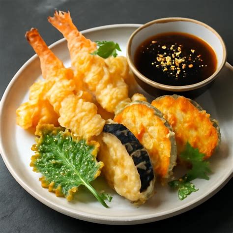 Tempura patiekalų pavyzdžiai