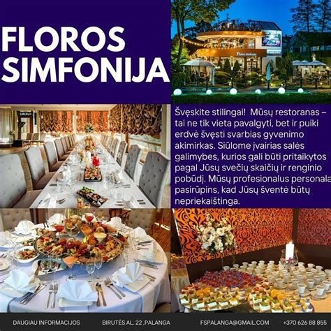 Šventinė atmosfera ir dekoracijos banketams Floros Simfonija