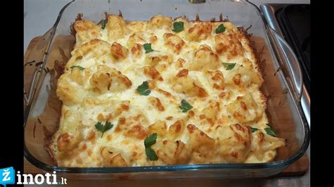 Kalafiorų apkepas su sūrio plutelės