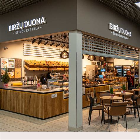 Interjeras naujoje Biržų duonos parduotuvėje Fabijoniškėse