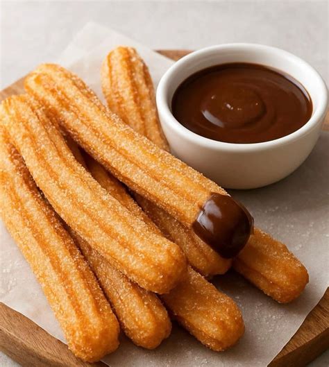 Churros with chocolate sauce
