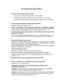 Maisto paruošimo savaitės schemos