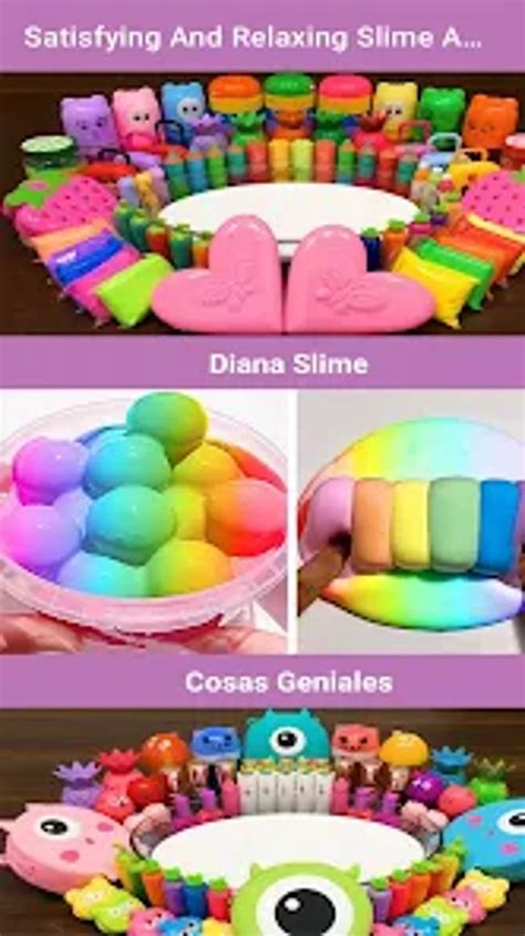 Diferentų tipų slime kolekcija