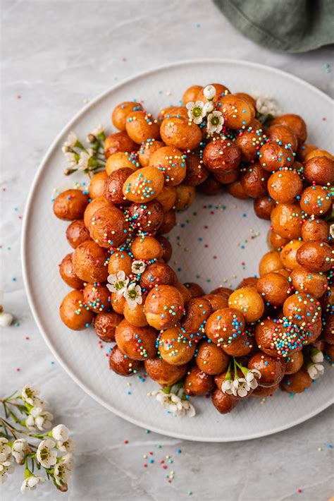 Struffoli desertas vainiko formos