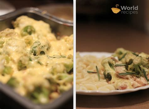 Įvairūs patiekalai su bešamelio padažu