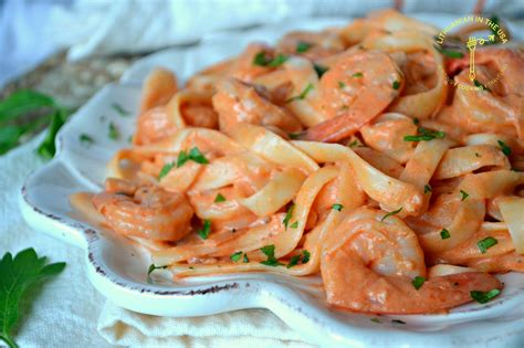 Makaronai su krevetėmis ir citrinos padažu