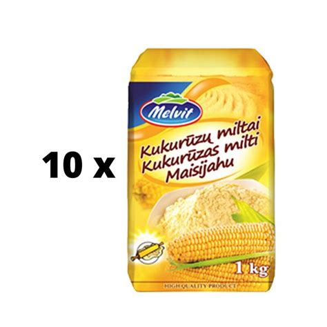 Kukurūzų miltų pakuotė ir švieži kukurūzai