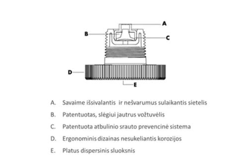 Greitpuodžio sandaros schema su vožtuvais