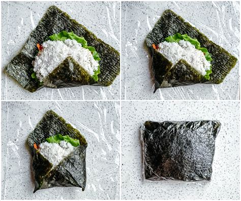 Sušių gaminimas su nori lapais ir ingredientais