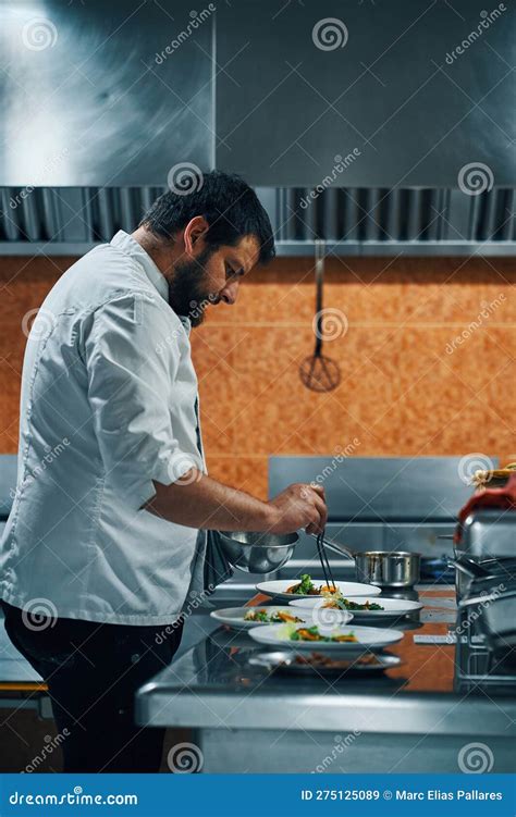 Chef preparing grill dishes