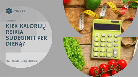 Infografika apie dienos kalorijų poreikį
