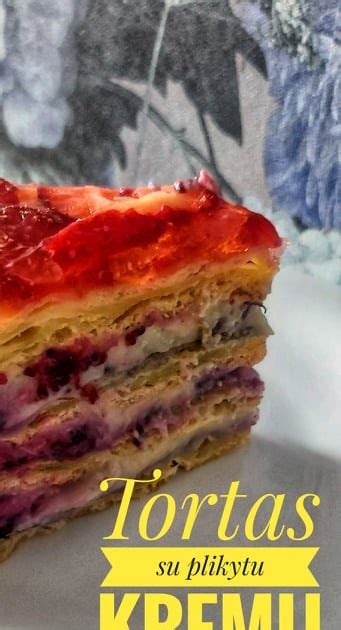 Klasikinio plikytos tešlos torto sluoksniai