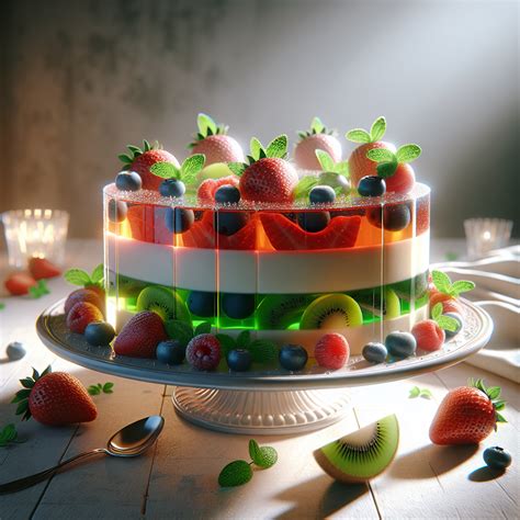 Pyrago sluoksniavimas su vaisiais ir kremu