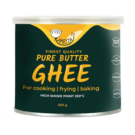 Ghee sviestas stiklo inde