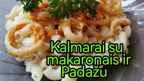Kalmarai su ryžiniais makaronais ir kokosų pieno padažu