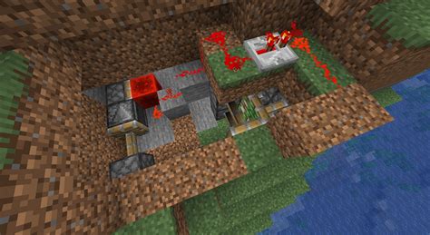 Minecraft redstone mechanizmų pavyzdys