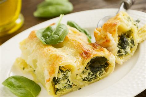 Cannelloni su špinatais ir rikota