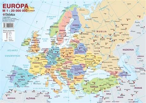 Europos šalių žemėlapis su aktyviomis e. recepto mainų zonomis