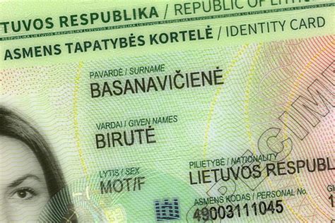 Asmens tapatybės kortelės pavyzdys, reikalingas vaistinėje