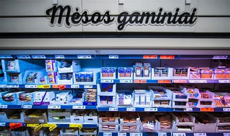 Mėsos produktų asortimento iliustracija