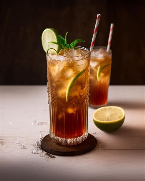 klasikinis Long Island Iced Tea kokteilis taurėje