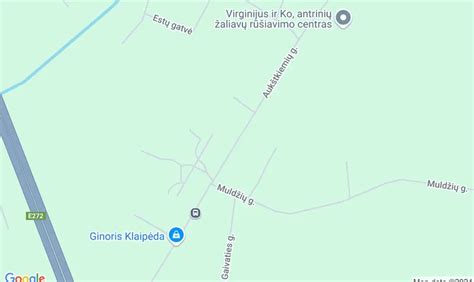 Žemėlapis su restorano „Žaliasis slėnis“ vieta Klaipėdos rajone