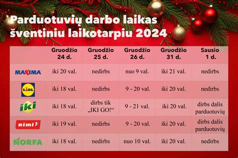 Šventinis kalendorius ir picerijų darbo laikas