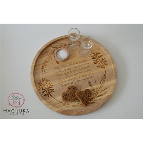 Duonos ir druskos padėklas vestuvėms