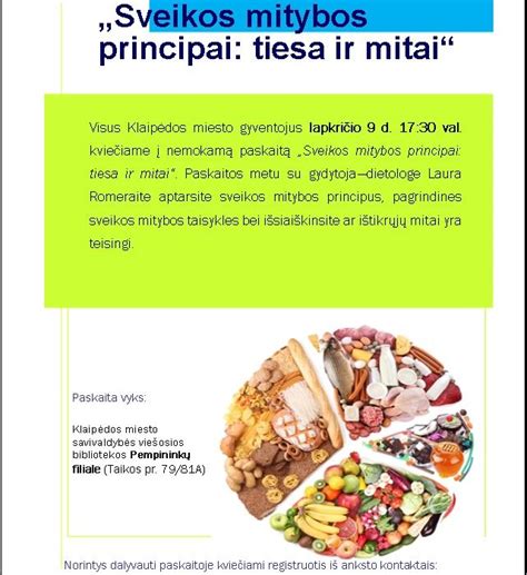 Sveikos mitybos mitai ir faktai