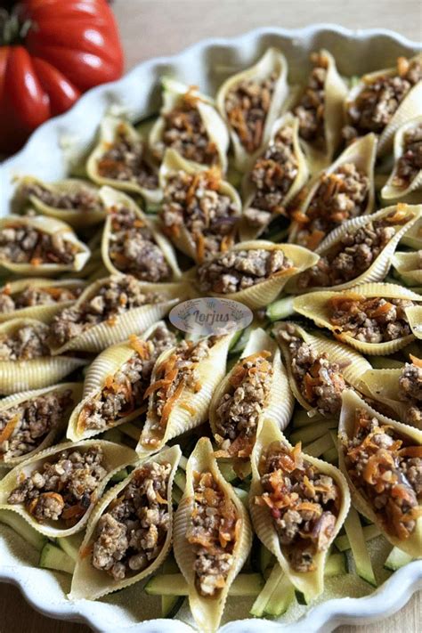Įdarytų kriauklių makaronų nuotrauka