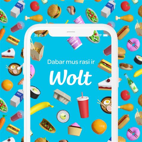 Wolt programėlės sąsaja su restoranų pasirinkimu