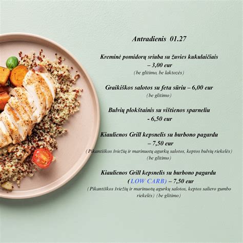 Vegetariškų ir liesų patiekalų pasirinkimas