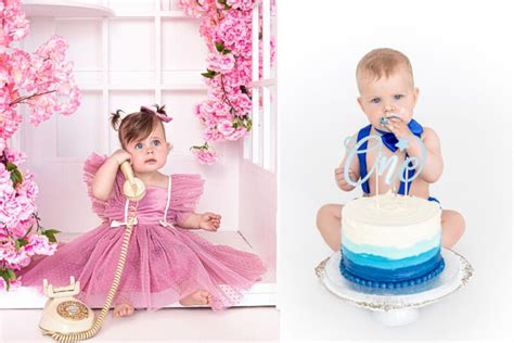 mažylis ragaujantis cake smash tortą studijoje
