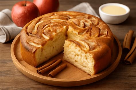 Obuolių pyragas su cinamonu ir ledais