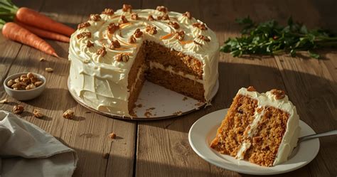 Morkų pyrago su kreminio sūrio sluoksniu nuotrauka